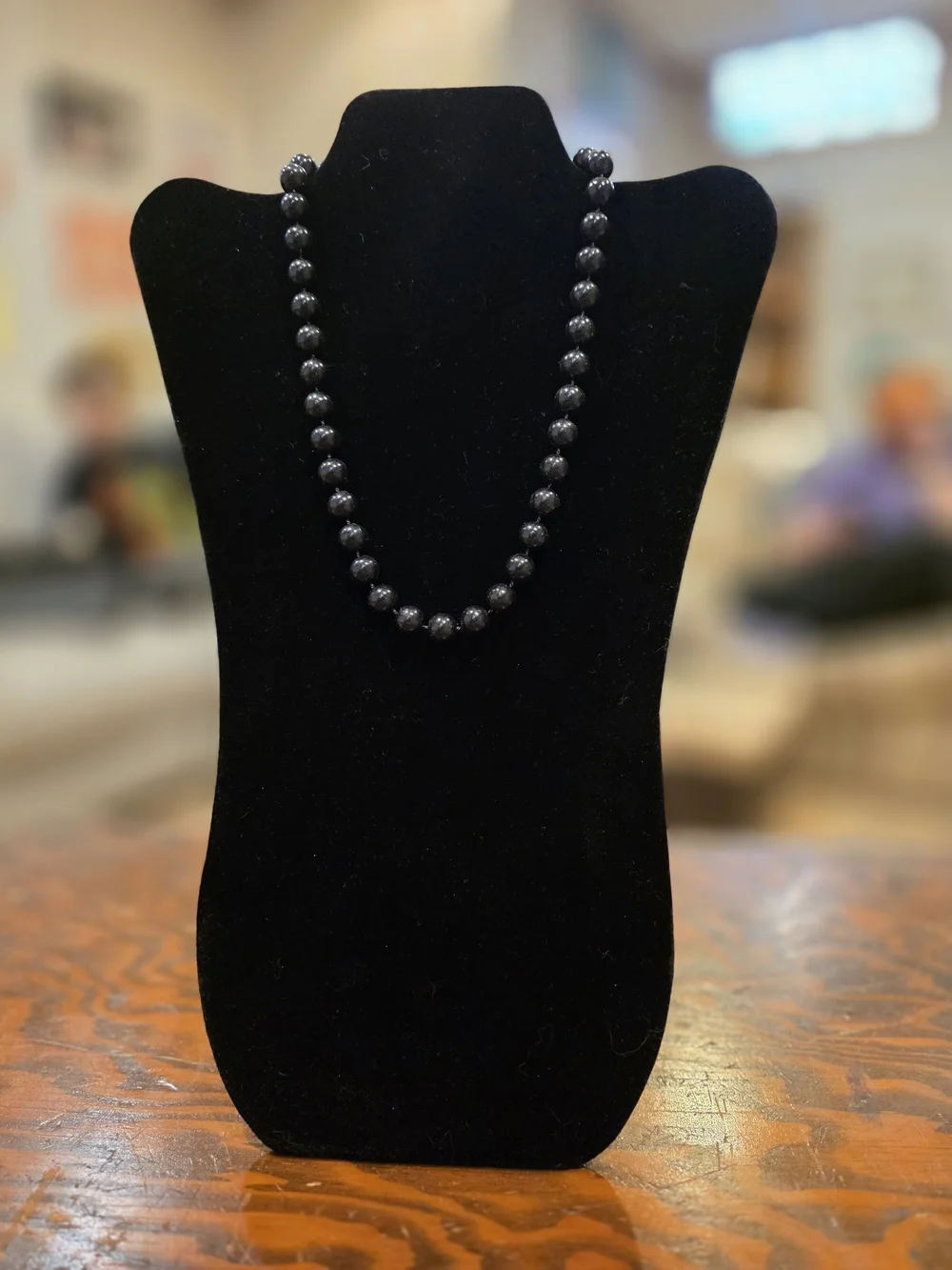 Black Beaded Necklace